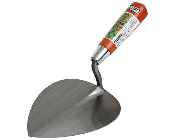 緑長レンガ鏝　油焼　短柄　＃4【藤原産業】