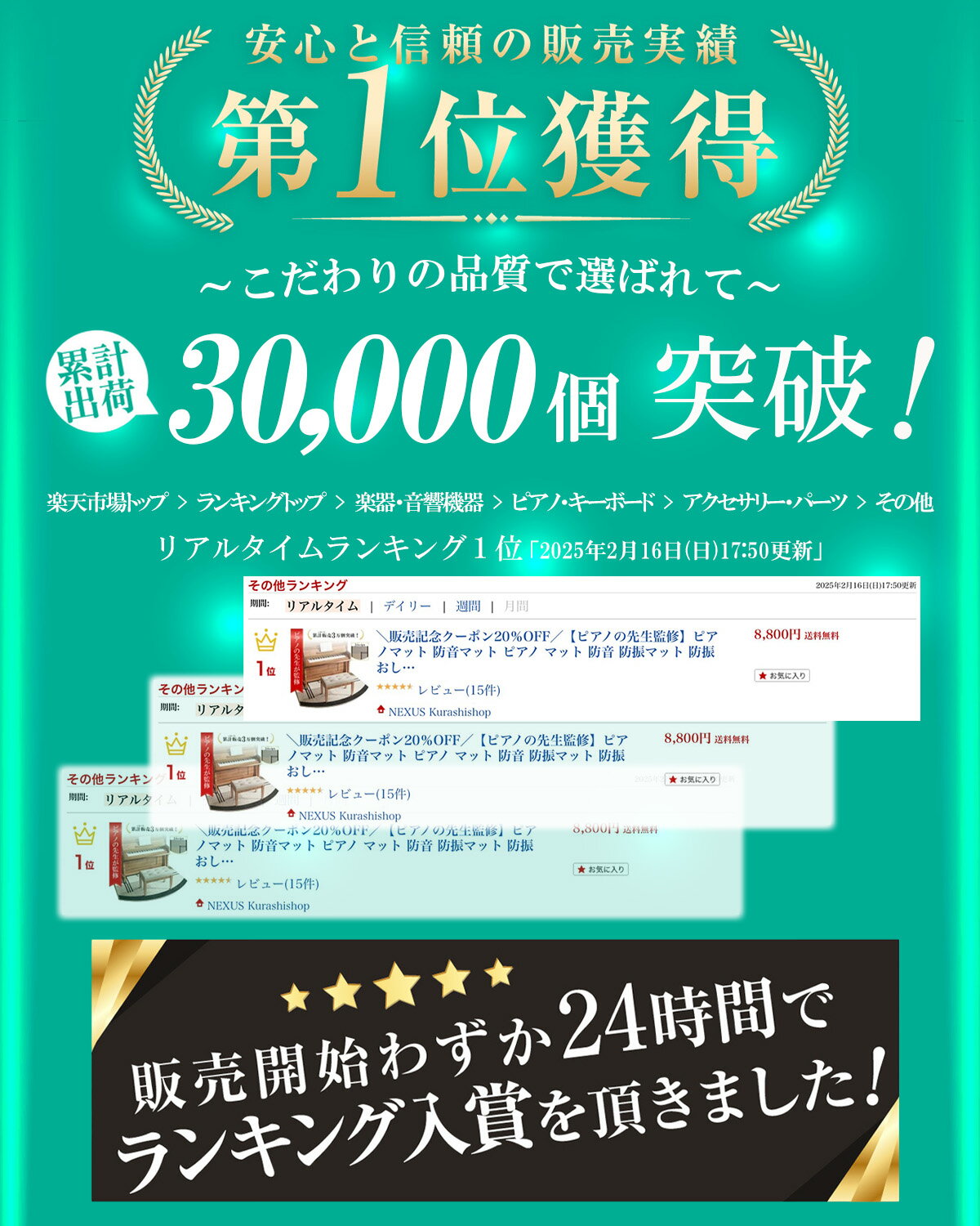 ＼楽天ランキング1位／【ピアノの先生監修】ピアノマット 防音マット ピアノ マット 防音 防振マット 防振 おしゃれ 防音マット アップライトピアノマット ピアノ 下 マット 電子ピアノ ベージュグレー 戸建て 音漏れ対策 騒音対策 和室 床保護 静音 2