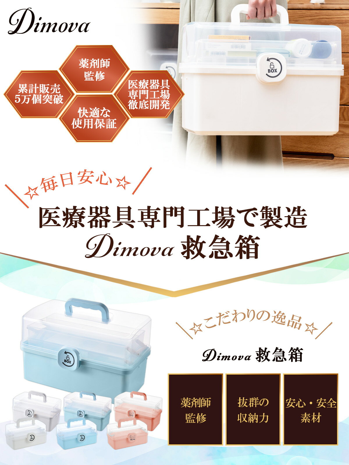 【販売記念P5倍】＼楽天ランキング1位／【現役薬剤師が監修】救急箱 薬箱 3段式 大容量 救急箱 おしゃれ 薬箱 おしゃれ 救急箱 大容量 薬ボックス 箱 薬 救急 救急箱 可愛い 救急箱 ケース 薬箱 小型 お薬箱 薬ボックス お薬ボックス 救急バッグ 救急セット 3