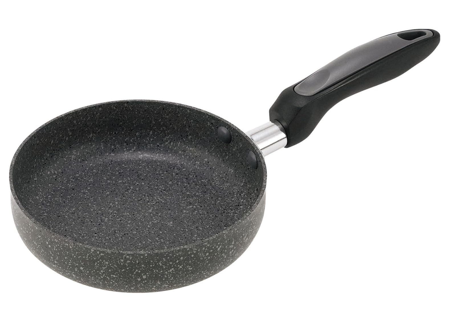 カクセー ミニ フライパン 16cm ガス火 IH対応 内面 マーブル加工 焦げつきにくく お手入れしやすい Rock’n Marble ロックンマーブル RM-11 グレー