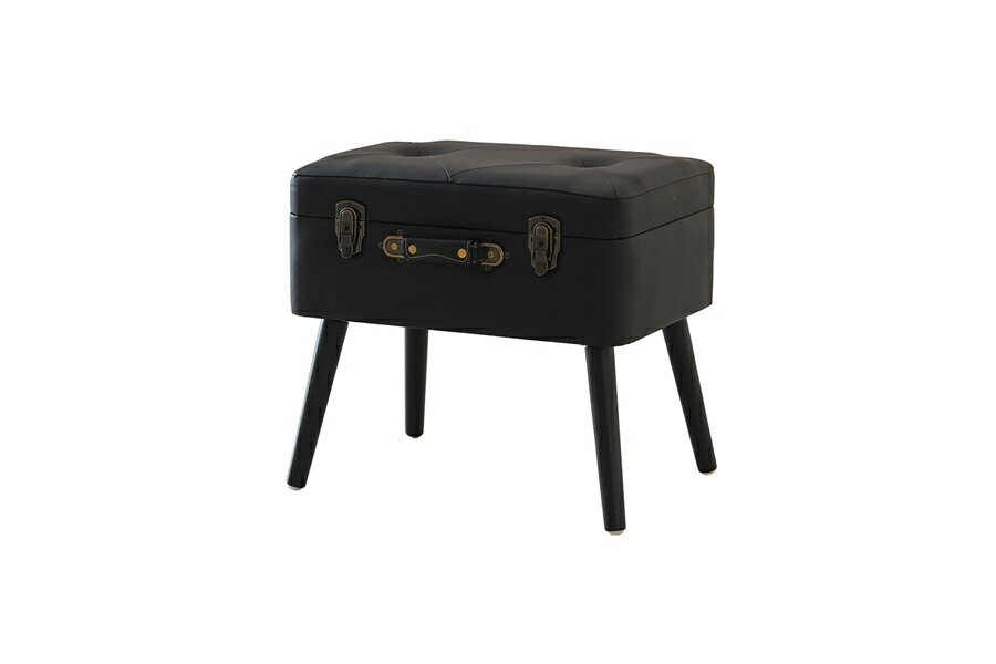 トランク型 収納スツール スツール ボックス収納 スクエア 四角 トランク カバン 鞄 鍵付 ロック 椅子 ..