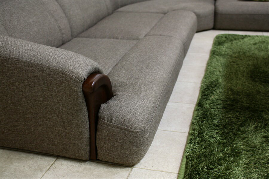 高級感ある木肘を採用!ハイバックローソファー4点セット! 品番 : CS-03