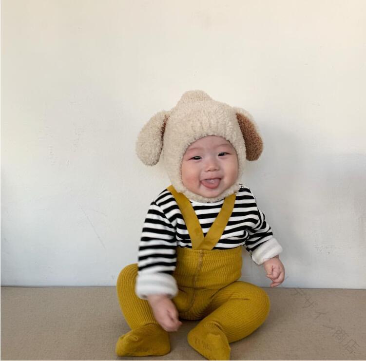 くらしデザイン商店のベビー 新生児 帽子 ニット 犬耳付き 可愛い あったか 防寒 子供用 男の子 女の子 キッズ 赤ちゃん ベビー帽子 秋冬 冬物 保温 柔らかい 快適 ギフト プレゼント おしゃれ｜アングル2