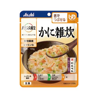 バランス献立　かに雑炊 / 188403　100g　アサヒグループ食品 介護 介護食 食事 食事サポート 高齢者 手軽 おかず 主食