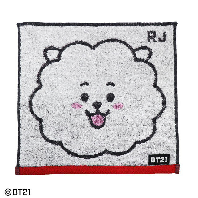 半額 BT21 フェイス RJ ミニタオル BTS　ゆうメール便送料込　かわいい キッズ 大人 子供 タオル 日用品 雑貨 学校 通学 手拭きタオル