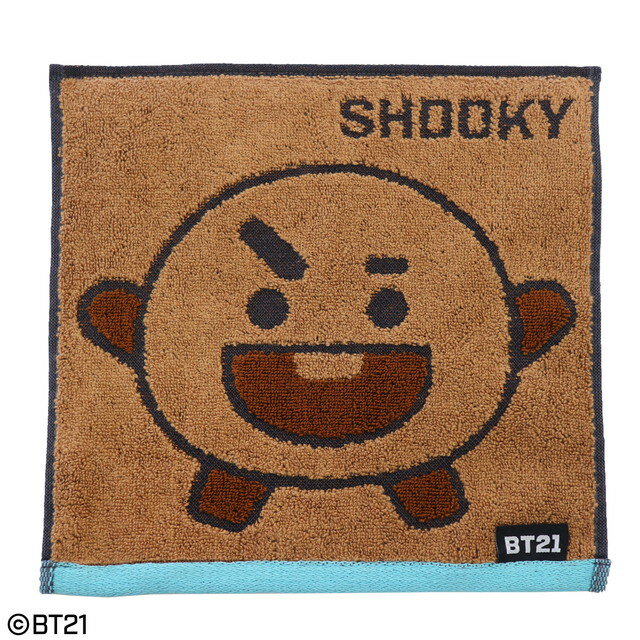 半額 BT21 フェイス SHOOKY ミニタオル BTS　609－145　ゆうメール便送料込　かわいい キッズ 大人 子供 タオル 日用品 雑貨 学校 通学 手拭きタオル