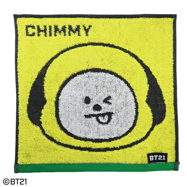 半額 BT21 フェイス CHIMMY ミニタオル BTS　609－145　ゆうメール便送料込　かわいい キッズ 大人 子供 タオル 日用品 雑貨 学校 通学 手拭きタオル