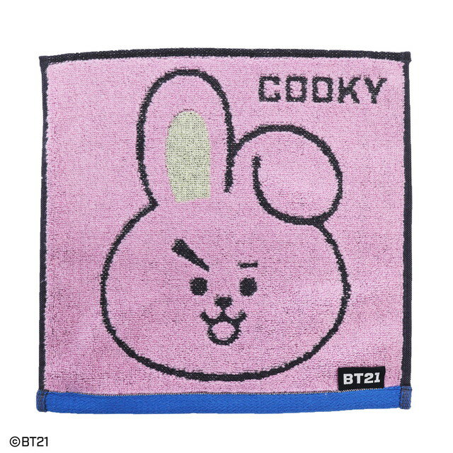 半額 BT21 フェイス COOKY ミニタオル BTS　609－145　ゆうメール便送料込　かわいい キッズ 大人 子供 タオル 日用品 雑貨 学校 通学 手拭きタオル