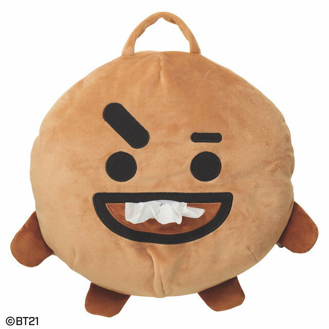 半額 BT21 SHOOKY ティッシュカバー　ティッシュケース　609-150ぬいぐるみ ティッシュカバーケース　BT21クーポン