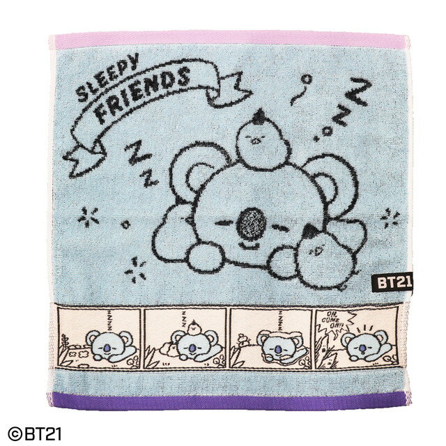 半額　BT21 コミックタッチ KOYA　ウォッシュタオル BTS　609－146　ゆうメール便送料込　かわいい キッズ 大人 子供 タオル 日用品 雑貨 学校 通学 手拭きタオル