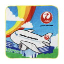 SALE JAL 日本航空 レインボースカイ ミニタオル ゆうメール便送料込 ハンドタオル タオル ふわふわ かわいい 飛行機 シャーリング加工