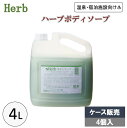 ハーブボディソープ 4L×4個 ケース販売 ノズル付 大容量 詰替サイズ 業務用 温泉 宿泊施設 お風呂 9種類のハーブエキス フェニックス