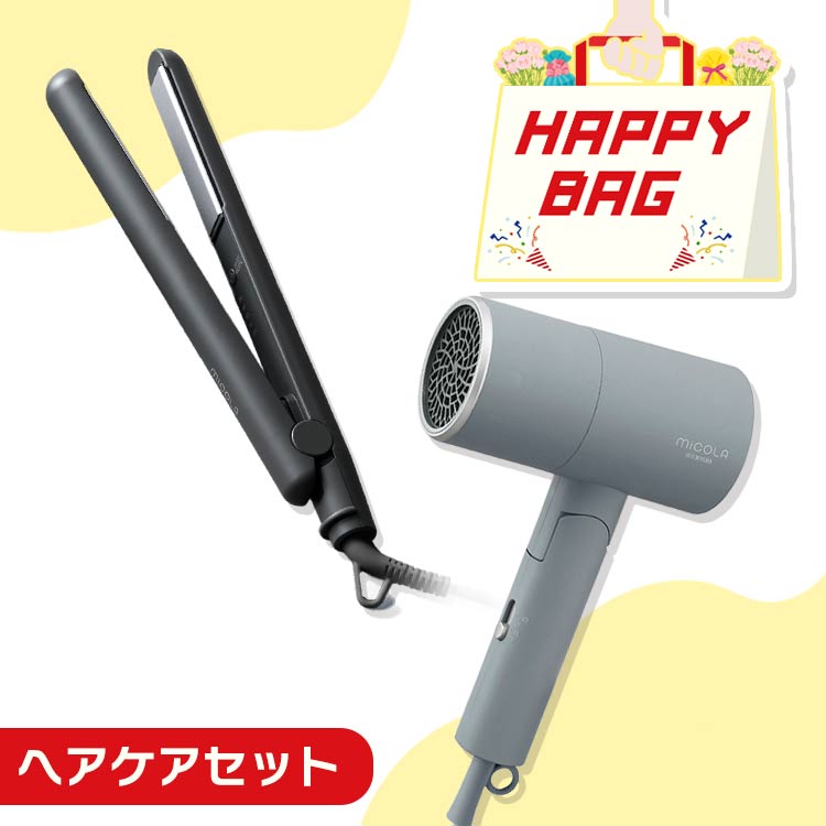 \ハッピーバッグ/ ドライヤー 大風量 速乾 ヘアドライヤー 軽い マイナスイオン 軽量 ヘアアイロン 前髪 ストレート ストレートアイロン ギフト プレゼント...