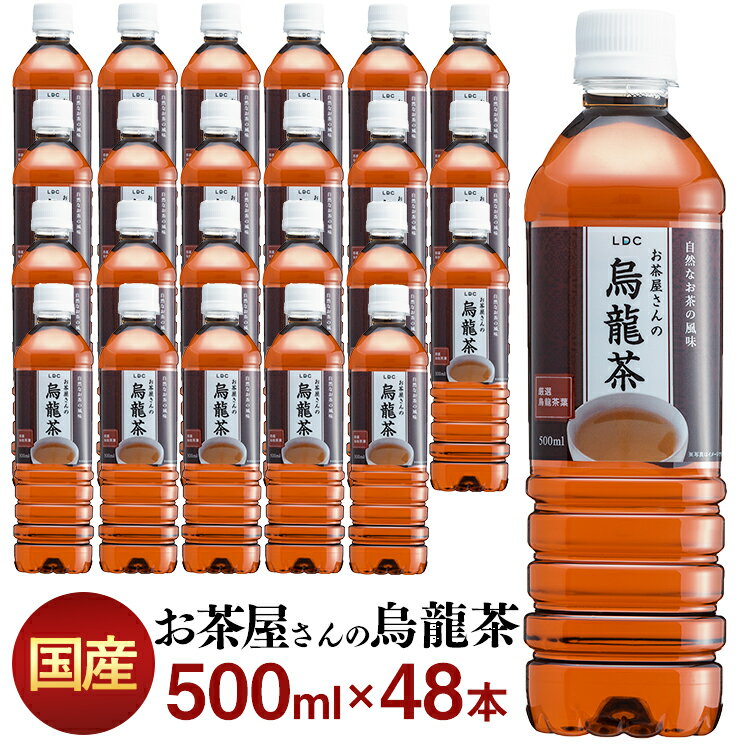 【賞味期限：2025年2月28日】お茶 ペットボトル 烏龍茶 500ml LDC屋さんの 48本 飲料 ドリンク 500ミリリットル ウーロン茶 エルディーシー 風味豊か 日本の水 まとめ買い 飲み物 LDC【D】【代引き不可】【訳あり】のサムネイル