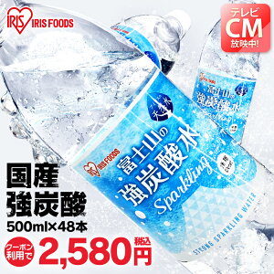 ＼クーポン利用で2,580円！／ 炭酸水 強炭酸 強炭酸水 水 ミネラルウォーター 500ml×48本 送料無料 炭酸 みず 富士山の強炭酸水 富士山の強炭酸水500ml 富士山の強炭酸水 500ml 強炭酸水500ml 48本 ケース アイリスフーズ アイリスオーヤマ