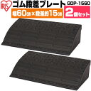 段差プレート ゴム 屋外用 15cm段差 【2枚セット】 14.5cm段差 GDP-1560 ブラック アイリスオーヤマ