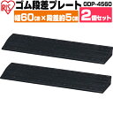 段差プレート ゴム 屋外用 5cm段差 【2枚セット】 4. GDP-4560 ブラック アイリスオーヤマ