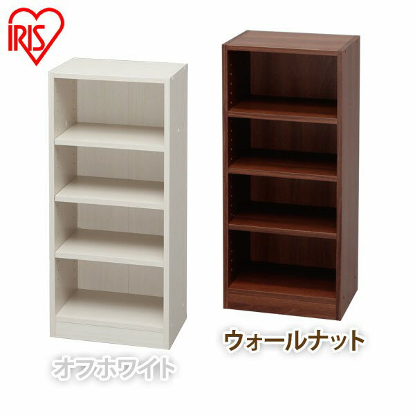 カラーボックス 4段 スペースフィットラック 幅40×奥行29×高さ90cm S-SFR9040 オフホワイト ウォールナット 収納ボックス 収納ケース 収納家具 キッチン リビング ダイニング ランドリー 子供部屋 かわいい 片付け 新生活 アイリスオーヤマ