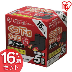 【16個セット】カイロ 足 貼る 黒 靴下用 15足×16個 ぽかぽか家族 PKN-5HK貼るカイロ くつ下用 使い捨てカイロ 使い捨て あったかグッズ 冷え 防寒 寒さ対策 腰 脇 背中 冬 持ち運び 運動 レジャー スポーツ スポーツ観戦 屋外作業 アイリスオーヤマ