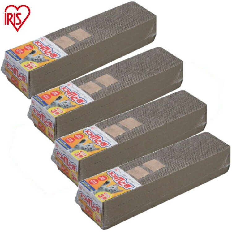 【激アツ価格！】 ネコの爪とぎ お徳用パック 12個入り （3P×4） アイリスオーヤマ 猫 つめとぎ ダンボール NTN-3P