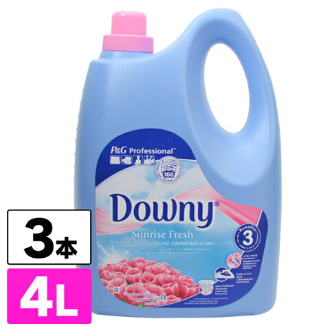 【3本セット】柔軟剤 ダウニー アジアンダウニー 4L サンライズフレッシュ送料無料 downy 大容量 濃縮 濃縮タイプ 本体 特大 洗濯 ボトル ランドリー 液体 輸入柔軟剤 液体柔軟剤 洗濯柔軟剤 洗濯用 洗濯用品 輸入 アジア 【D】