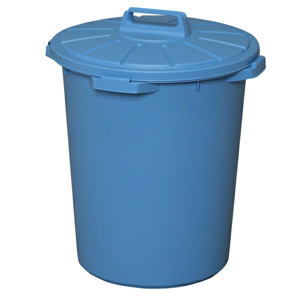 ゴミ箱 45L ごみ箱 業務用 ふた付き 蓋付き プラスチック 屋外 業務用ゴミ箱 MA-45 ブルー 分別 ダストボックス　丸形 ペール アイリスオーヤマ