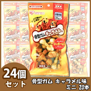 【24個セット】骨型ガム　キャラメル味　ミニ20本　GCR-20SS【送料無料】