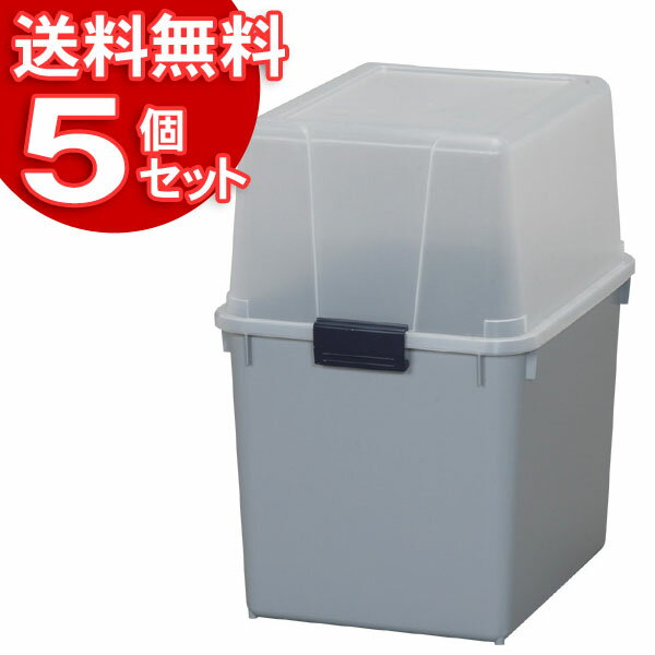灯油タンク 屋外 収納 玄関 【5個セット】ポリタンクBOXAB-360クリア／グレー【送料無料】ポリタンク収納 灯油保管 給油ポンプ 石油タンク ファンヒーター ストーブ シンプル 漏れ防止 給油 石油 灯油 物置 屋外収納 ベランダ収納 便利 灯油缶収納