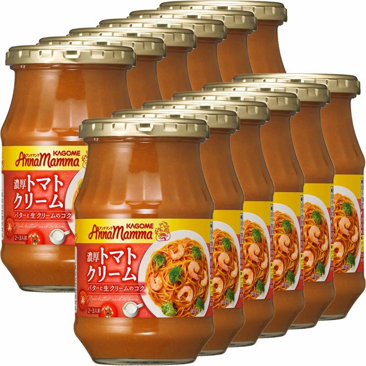 【12個】アンナマンマ 濃厚トマトクリーム 送料無料 カゴメ パスタソース トマトクリーム 【D】のサムネイル