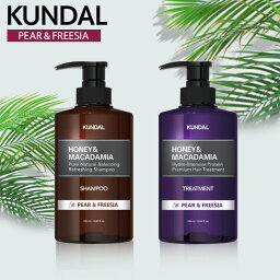 KUNDAL クンダル 韓国 シャンプー トリートメント H&Mシャンプー/ヘアトリートメント 500ml ペア&フリージア ペア&フリージア ダメージケア さらさら ヘアケア 低刺激 保湿 頭皮ケア しっとり ヘアトリートメント【D】