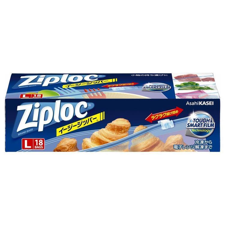 キッチン 消耗品 保存バック ジップロック イージージッパーL 18枚 ジップロック じっぷろっく ziploc ..
