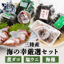 たこと海藻セット(三陸産) 送料無料 たこ 三陸産 塩ウニ お取り寄せ 冷凍 気仙沼 わかめ 茎わかめ 昆布 三陸未来 御歳暮 お歳暮 冬ギフト 【TD】【代引...