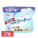 日用消耗品 洗剤柔軟剤 衣類用洗剤 【2個セット】柔軟剤入り洗濯用シート洗剤 60枚入り HDL-1965 洗剤 柔軟剤 ランドリー 洗濯物 抗菌 洗浄力 衣類 服 香り 衣類(3)