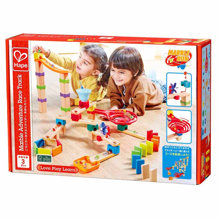 ハペ ころころくみかえスライダー きほんセット E8862ハペ HAPE 木製玩具 ころころくみかえスライダー きほんセット ボール転がし コロコロスライダー カワダ