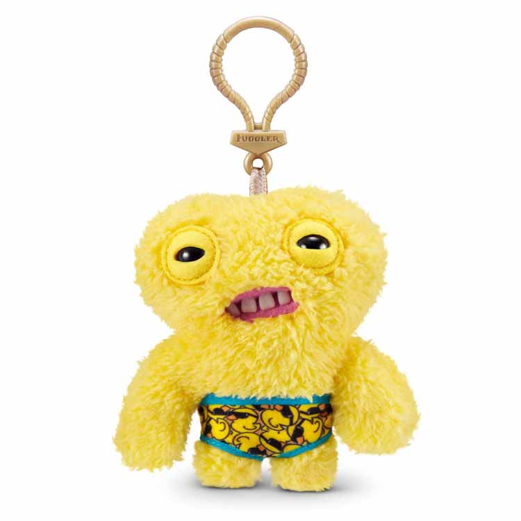 Rakuten - ファグラーキーリング バッジ—シリーズ スクウィッジ イエロー 15705Jファグラー キーリング キーホルダー おもちゃ バッジ—シリーズ Fuggler ぬいぐるみ きもかわ プレゼント Fuggler