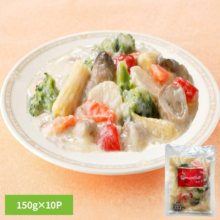 赤坂四川飯店監修 彩り野菜のクリームソース煮 150g×10p IPK3赤坂四川飯店 中華 野菜 冷凍 ブロッコリー クリームソース 惣菜 簡単 バター香る 温めるだけ 赤坂四川飯店 【TD】 【代引不可】 kurashikenkou-10245804 暮らし健康ネット館 パッケージ画像