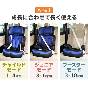 送料無料 ジュニアシート 子供 自動車 カー用品 座席 安全基準合格品 赤ちゃん キッズ 1歳から チャイルドシート ジュニアシート チャイルドシート 88-902ブースターシート ブラック レッド ネイビー【D】