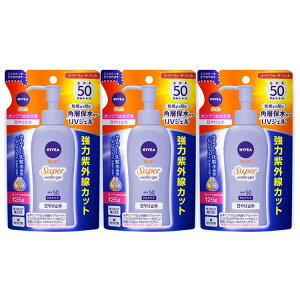 【あす楽】【3個セット】ニベアサン スーパーウォータージェル SPF50 詰め替え 日焼け止め ニベア ウォータージェル UV 詰替え×3個 SPF50 顔・からだ用 保水ケア 化粧水感覚 保湿 花王【D】[p]