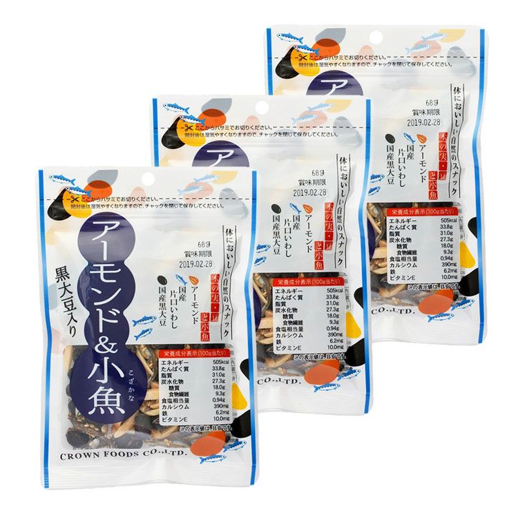 【PH24a】 アーモンド小魚 アーモンドフィッシュ アーモンド 小魚クラウンフーヅ ＆ 黒大豆入り ...