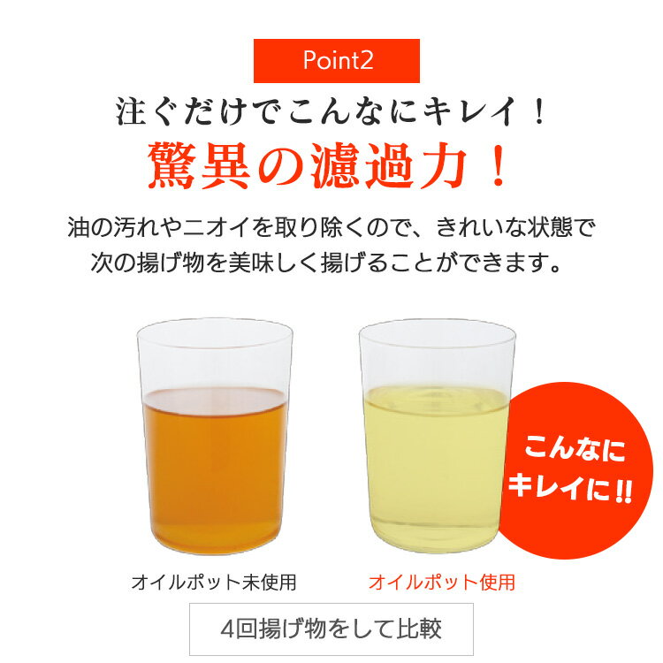 オイルポット 1200ml H-OP1200 活性炭オイルポット ホワイト アイリスオーヤマ 送料無料 活性炭カートリッジ オイルポット おしゃれ 活性炭 フィルター カートリッジ 天ぷら油ろ過器 ろ過 揚げ物 油こし器