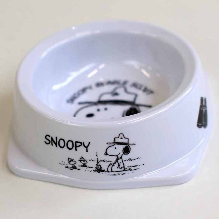 SNOOPY スヌーピーフードボウル S AE9203スリーアローズ ペット用 スヌーピー キャラクター 可愛い 食器 PEANUTS 滑り止め付き 犬 猫 ホワイト レッド【D】