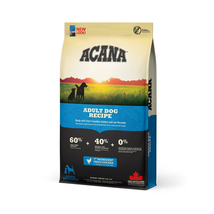 Rakuten - アカナ アダルトドッグレシピ 11.4kg 送料無料 犬 フード ドライ ドッグフード ペットフード 大人 ACANA 全犬種 野菜 えさ 【D】
