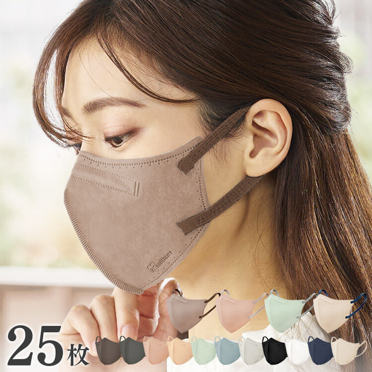 【5個セット】DAILY FIT MASK 立体 5枚入(ホワイトのみ7枚) RK-F5XS／S／M／L 小さめ ふつう ふつうワイド ゆったり …