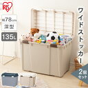 収納ボックス 屋外 宅配ボックス 収納ケース 【2台セット】ワイドストッカー深型 WY780D グリーン/グレー ベージュ送料無料 ワイドストッカー ストッカー ストック ボックス コンテナ 収納 タンク 分別 ベランダ セット アイリスオーヤマ