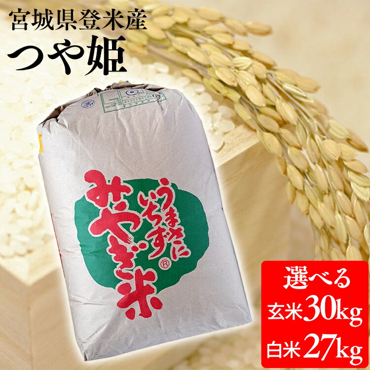 【令和3年産】 米 お米 白米 精米 玄米 宮城県産つや姫 精米 9kg×3袋 27kg 玄米 30kg送料無料 つや姫 選べる 27キロ 30キロ ごはん ご飯 ツヤ姫 ツヤヒメ【メーカー直送】【TD】【米TRS】