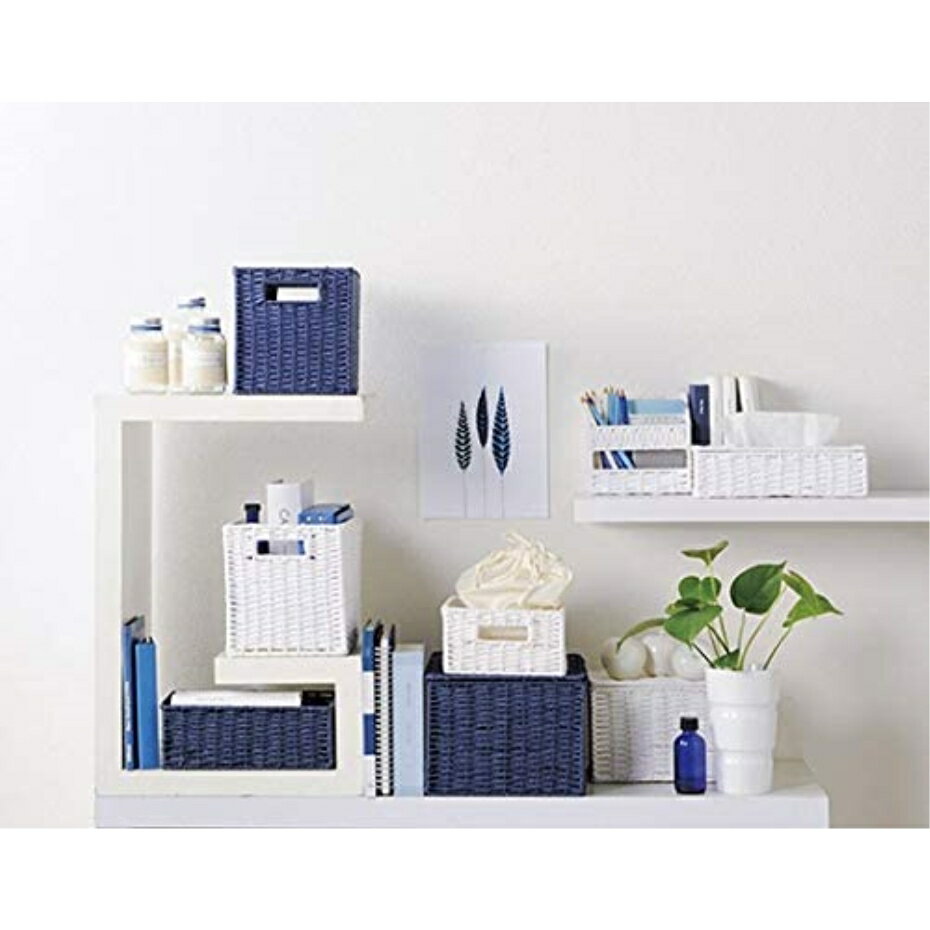 ちどり産業 ペーパーバスケット 深型 CH-406 ホワイト 【幅36X奥行26X高さ20cm カラーボックス対応】