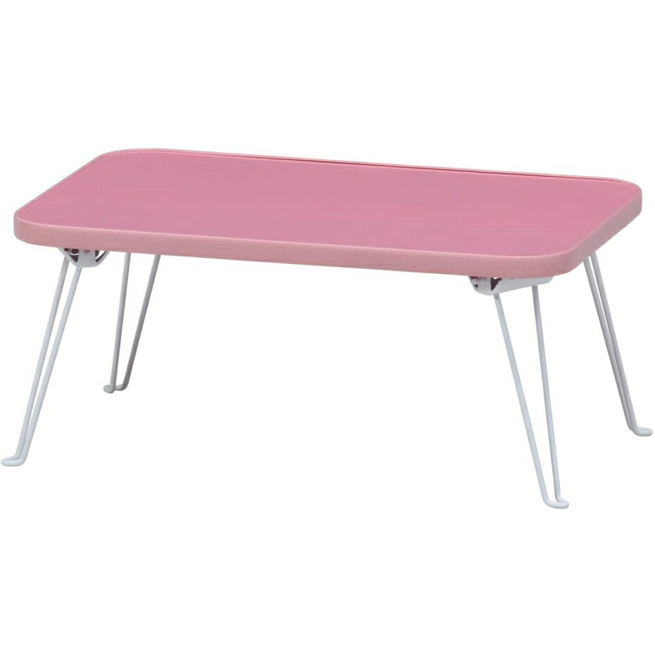 不二貿易 カラーミニテーブル CCB4530 LPI/WH ライトピンク/ホワイト 【幅45×奥行30×高さ19cm】