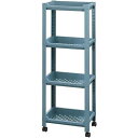 不動技研 F64201 コネクトラック ミニ 4段 B ブルー 【幅33.7×奥行21.9×高さ93.1cm】