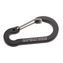 キャプテンスタッグ UM-1854 アルミアクセサリー フラットカラビナ S ブラック 【ポスト投函配送 ネコポス】