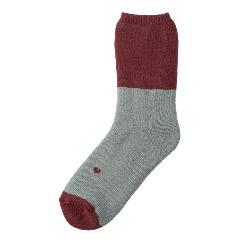 シービージャパン CB JAPAN あったか温ソックス tutum レディース ダークレッド×グレー 目安サイズ23～25cm 【ポスト投函配送 ネコポス】